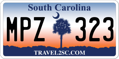 SC license plate MPZ323