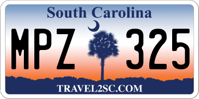 SC license plate MPZ325