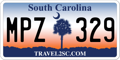 SC license plate MPZ329