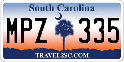 SC license plate MPZ335