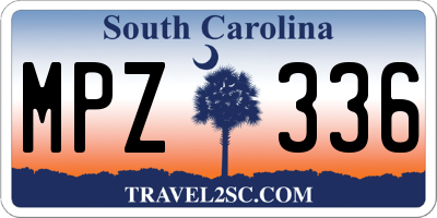 SC license plate MPZ336