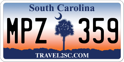 SC license plate MPZ359