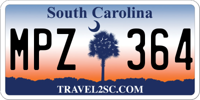 SC license plate MPZ364