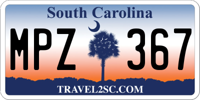 SC license plate MPZ367