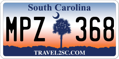 SC license plate MPZ368