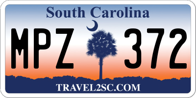SC license plate MPZ372
