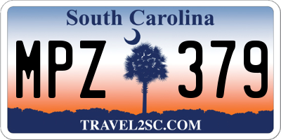 SC license plate MPZ379