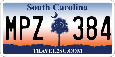 SC license plate MPZ384