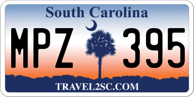 SC license plate MPZ395