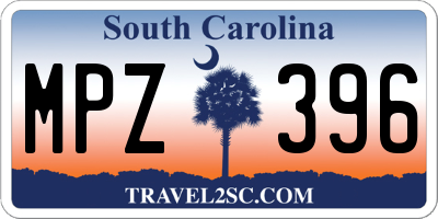 SC license plate MPZ396