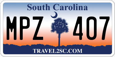 SC license plate MPZ407