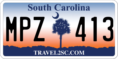SC license plate MPZ413
