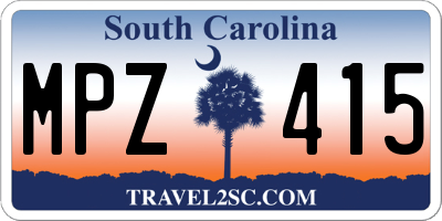 SC license plate MPZ415
