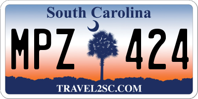 SC license plate MPZ424