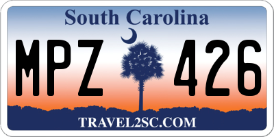SC license plate MPZ426
