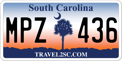 SC license plate MPZ436