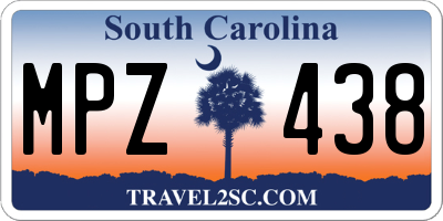 SC license plate MPZ438