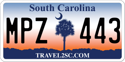 SC license plate MPZ443