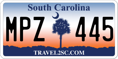 SC license plate MPZ445