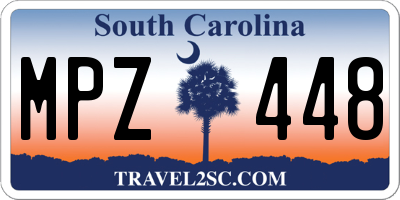 SC license plate MPZ448