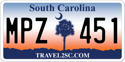 SC license plate MPZ451