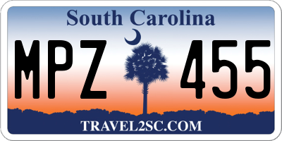 SC license plate MPZ455