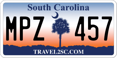 SC license plate MPZ457