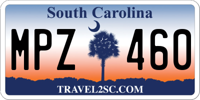 SC license plate MPZ460
