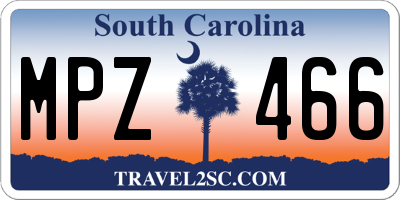 SC license plate MPZ466