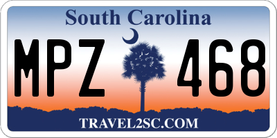 SC license plate MPZ468