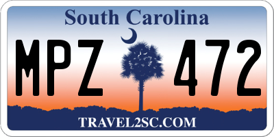 SC license plate MPZ472