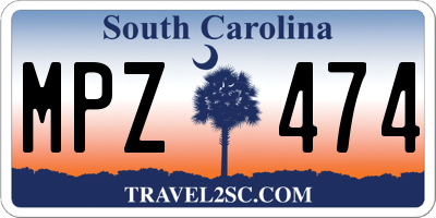SC license plate MPZ474