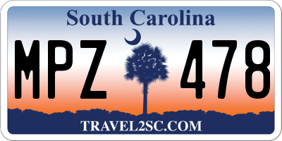 SC license plate MPZ478
