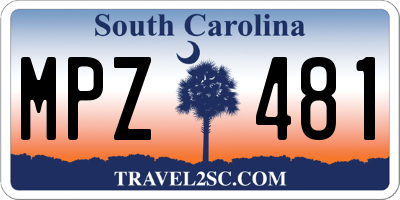 SC license plate MPZ481
