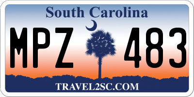 SC license plate MPZ483