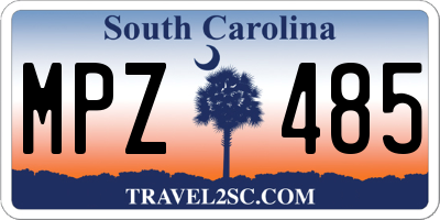 SC license plate MPZ485