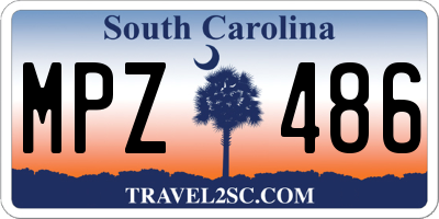 SC license plate MPZ486