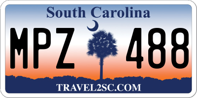 SC license plate MPZ488