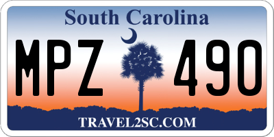 SC license plate MPZ490