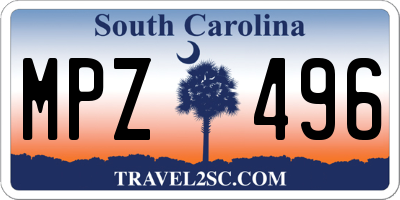 SC license plate MPZ496