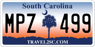 SC license plate MPZ499