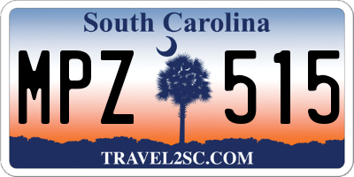 SC license plate MPZ515