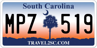 SC license plate MPZ519
