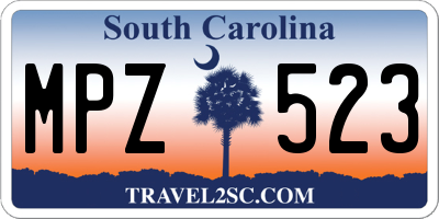 SC license plate MPZ523