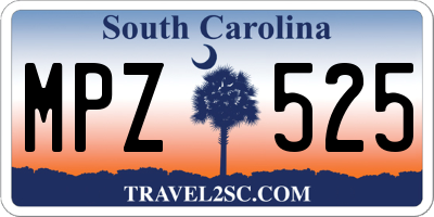 SC license plate MPZ525