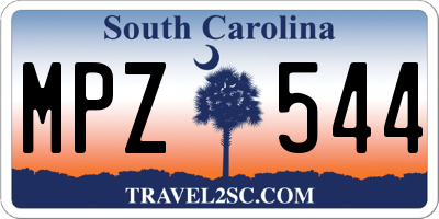 SC license plate MPZ544