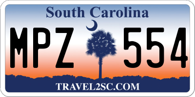 SC license plate MPZ554