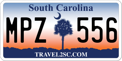 SC license plate MPZ556