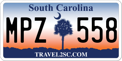 SC license plate MPZ558