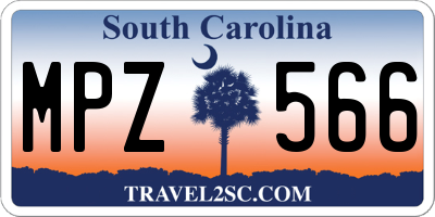 SC license plate MPZ566